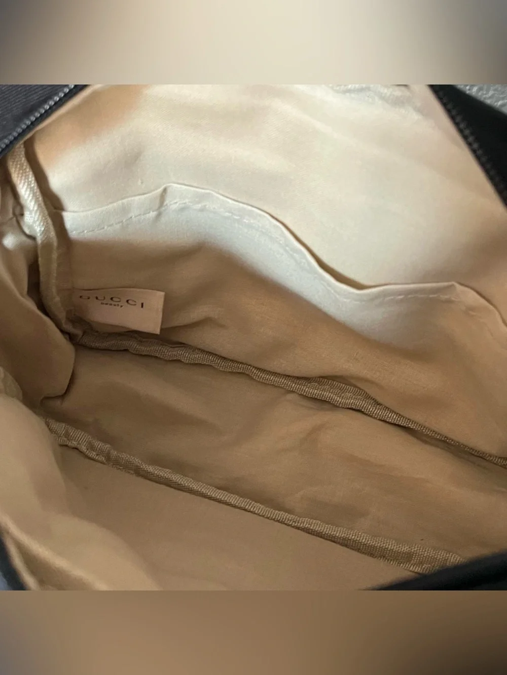 GUCCI Beauty Toiletry Pouch Cosmetic Makeup Multipurpose Zip Authentic Bag